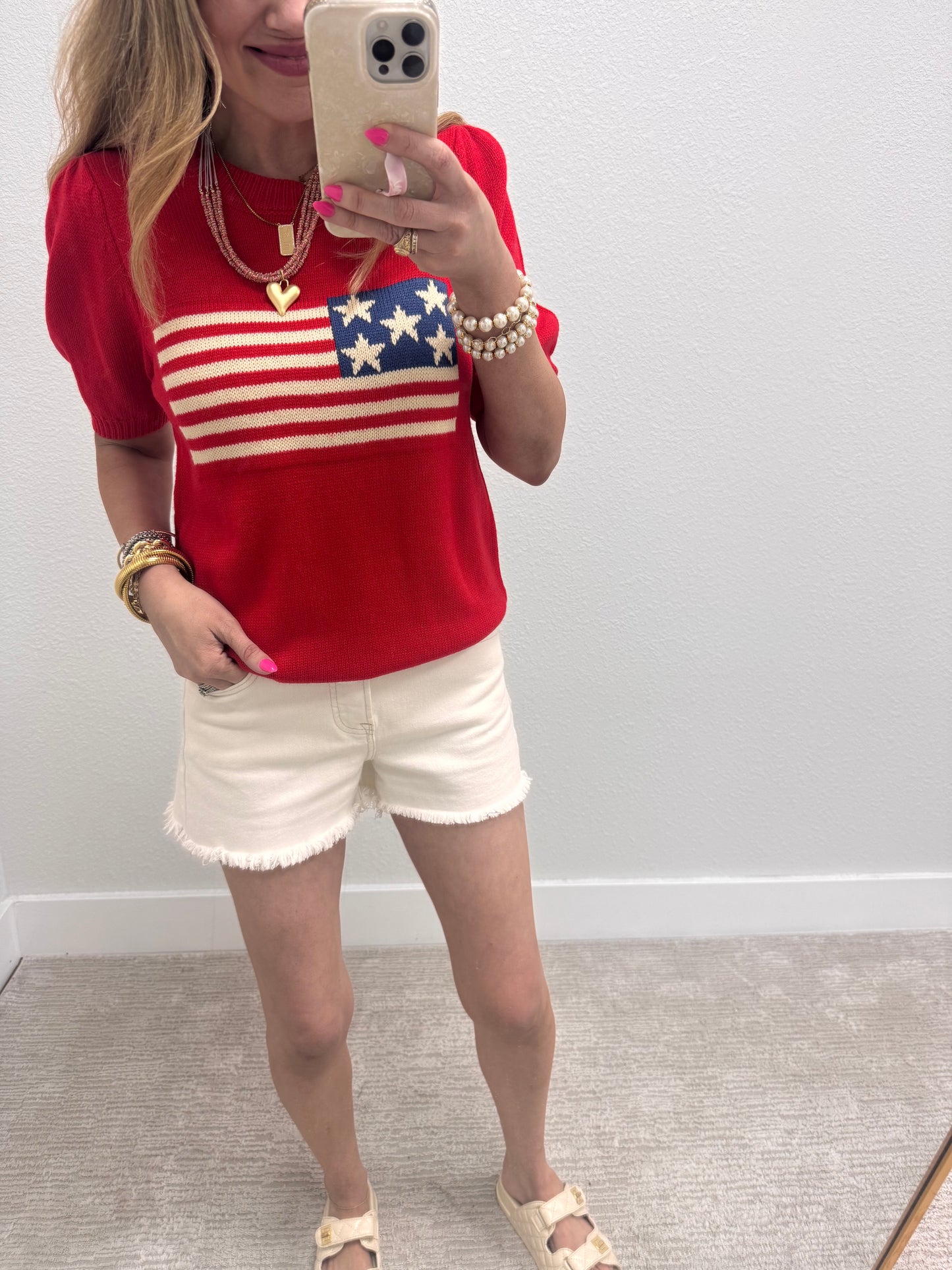 American Flag Sweater Top FS