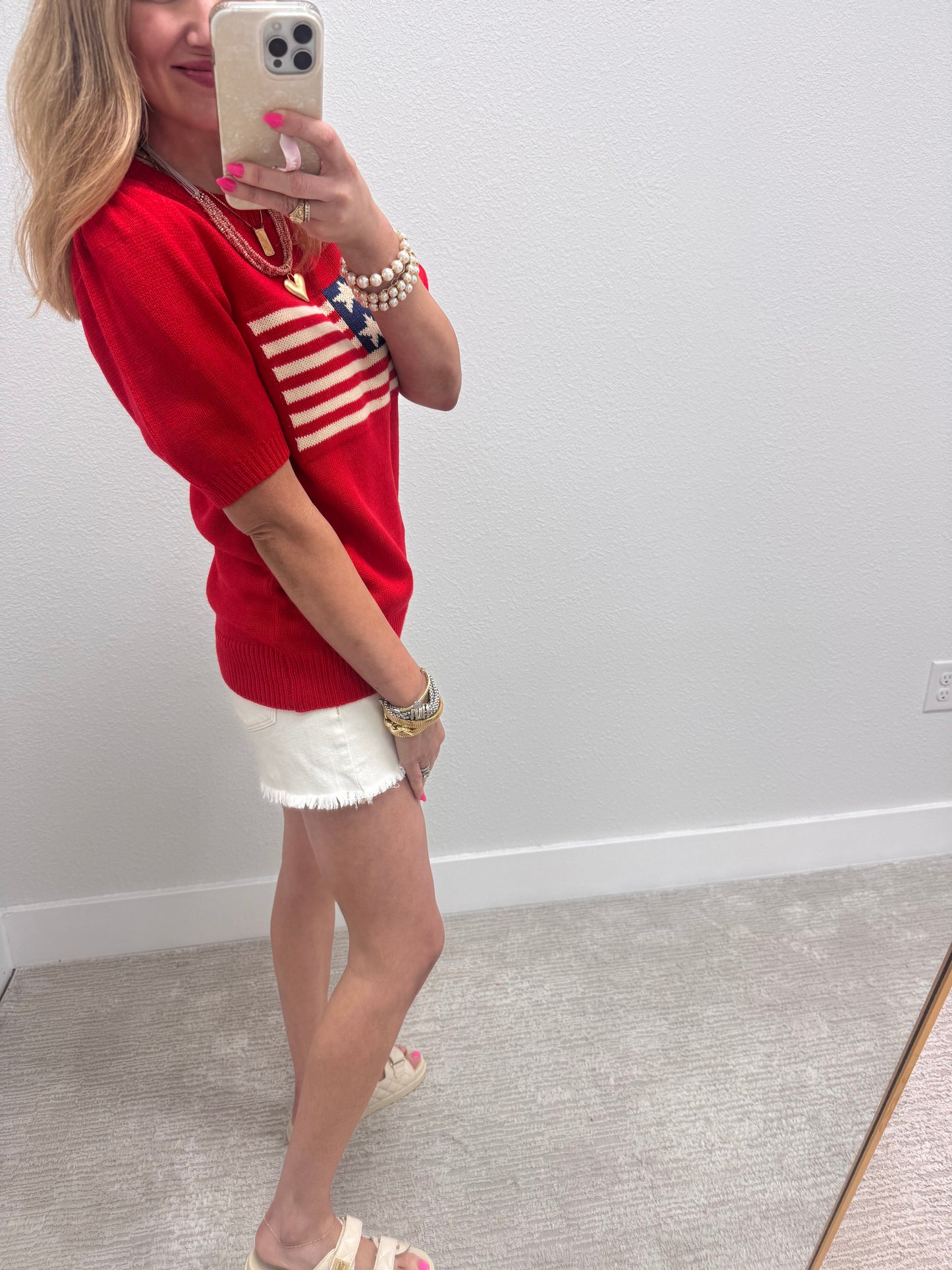 American Flag Sweater Top FS