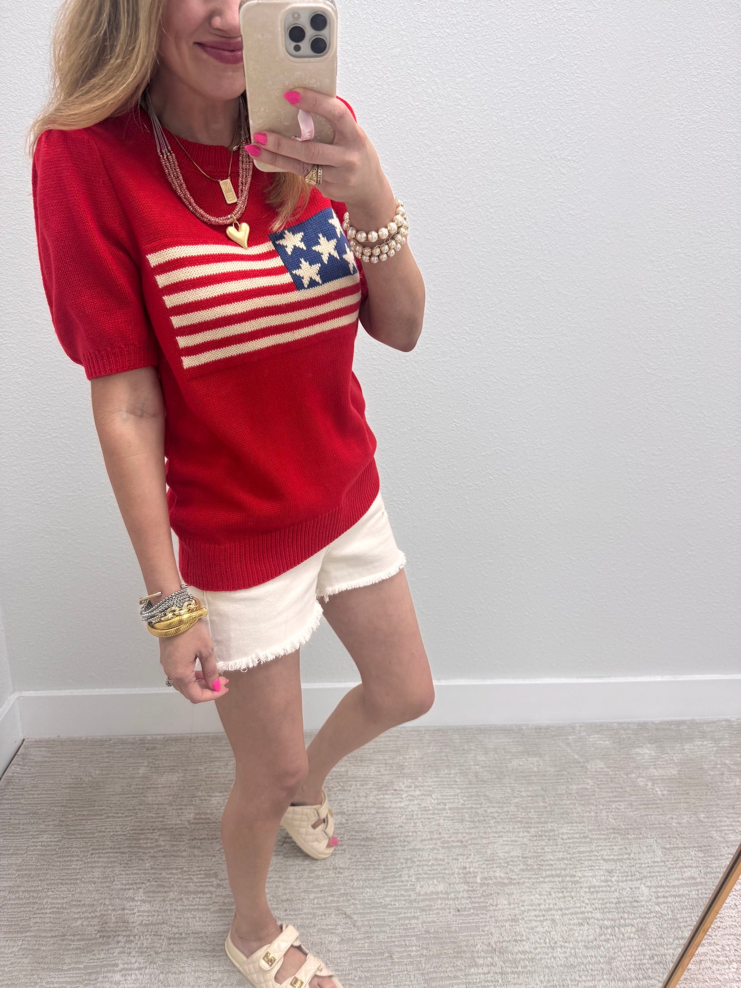 American Flag Sweater Top FS