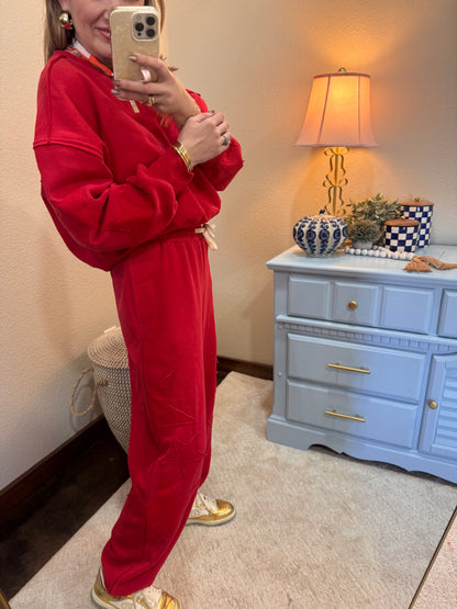 Red Star Patch Two Piece Star Set