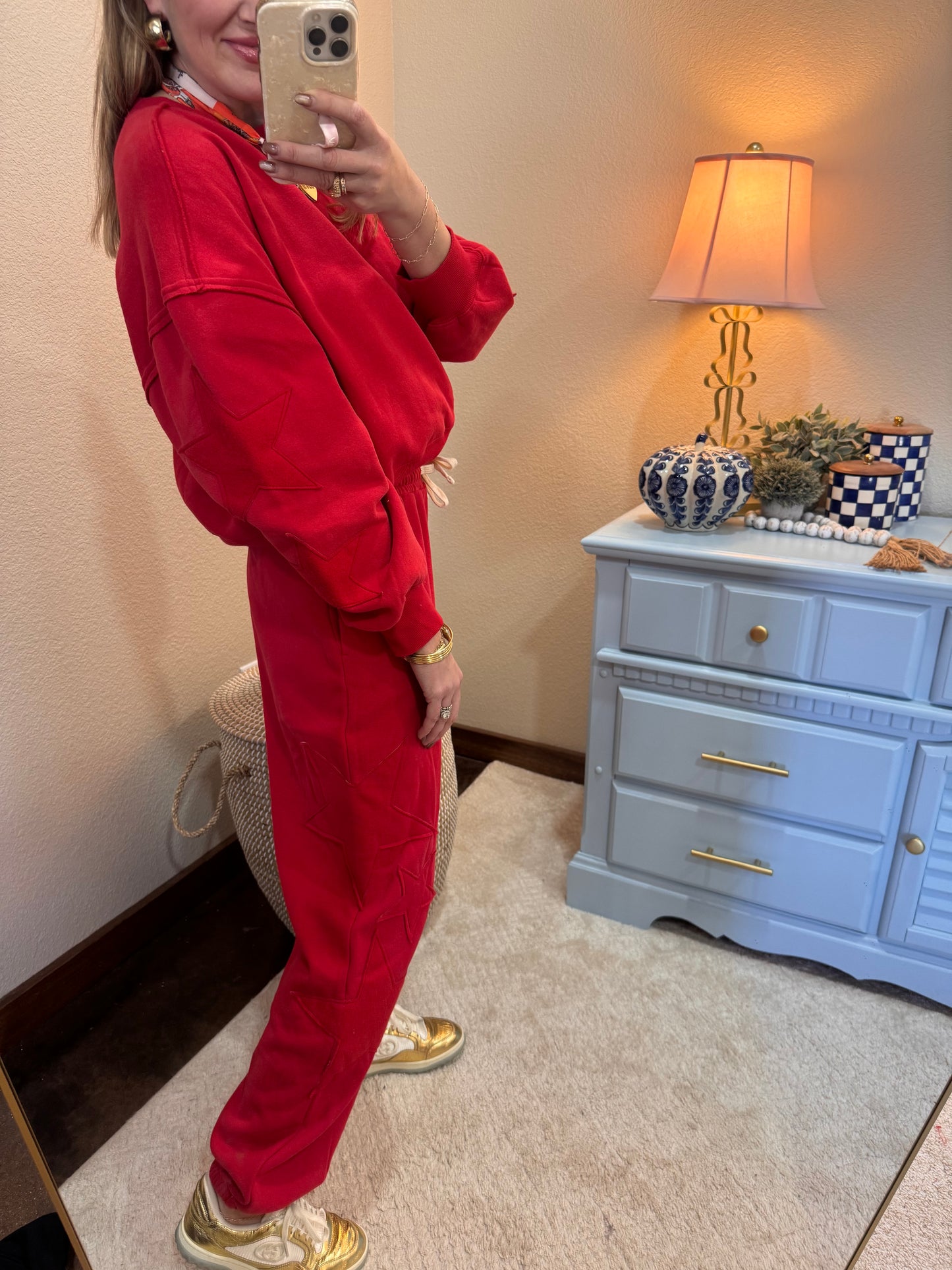 Red Star Patch Two Piece Star Set