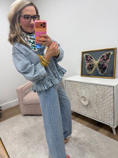 Bayeas “Sweat Pant Jean 2.0” High Rise Wide Leg New York Mistreal Jean