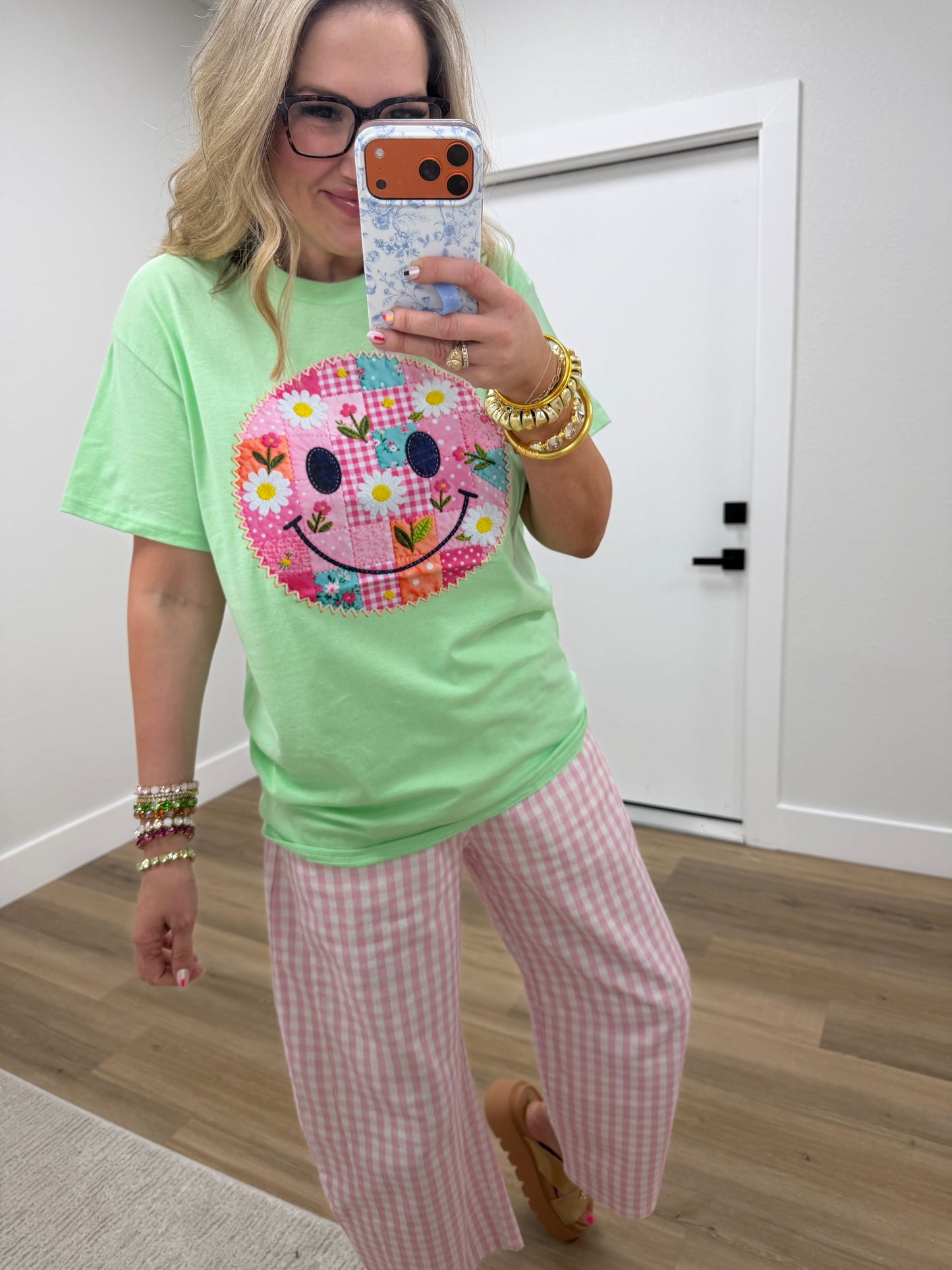 Spring Mint Smiley Graphic Tee