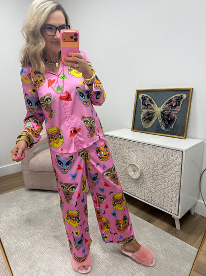 Wild At Heart Silky PJ Set