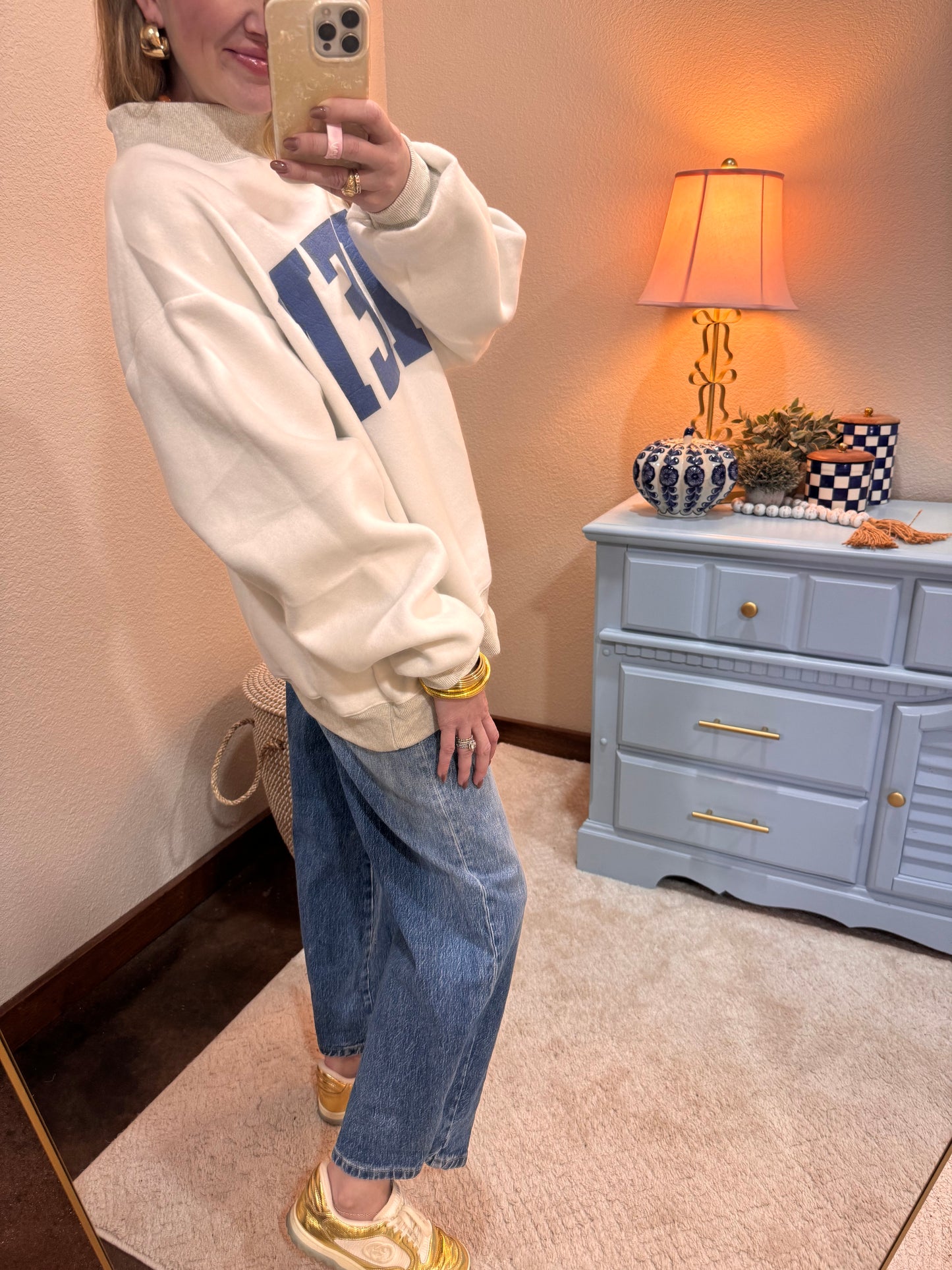 WWJD & AMEN Reversible Mock Neck Pullover