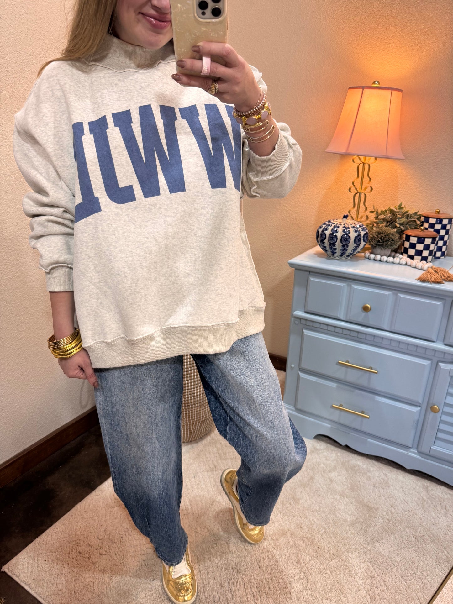 WWJD & AMEN Reversible Mock Neck Pullover