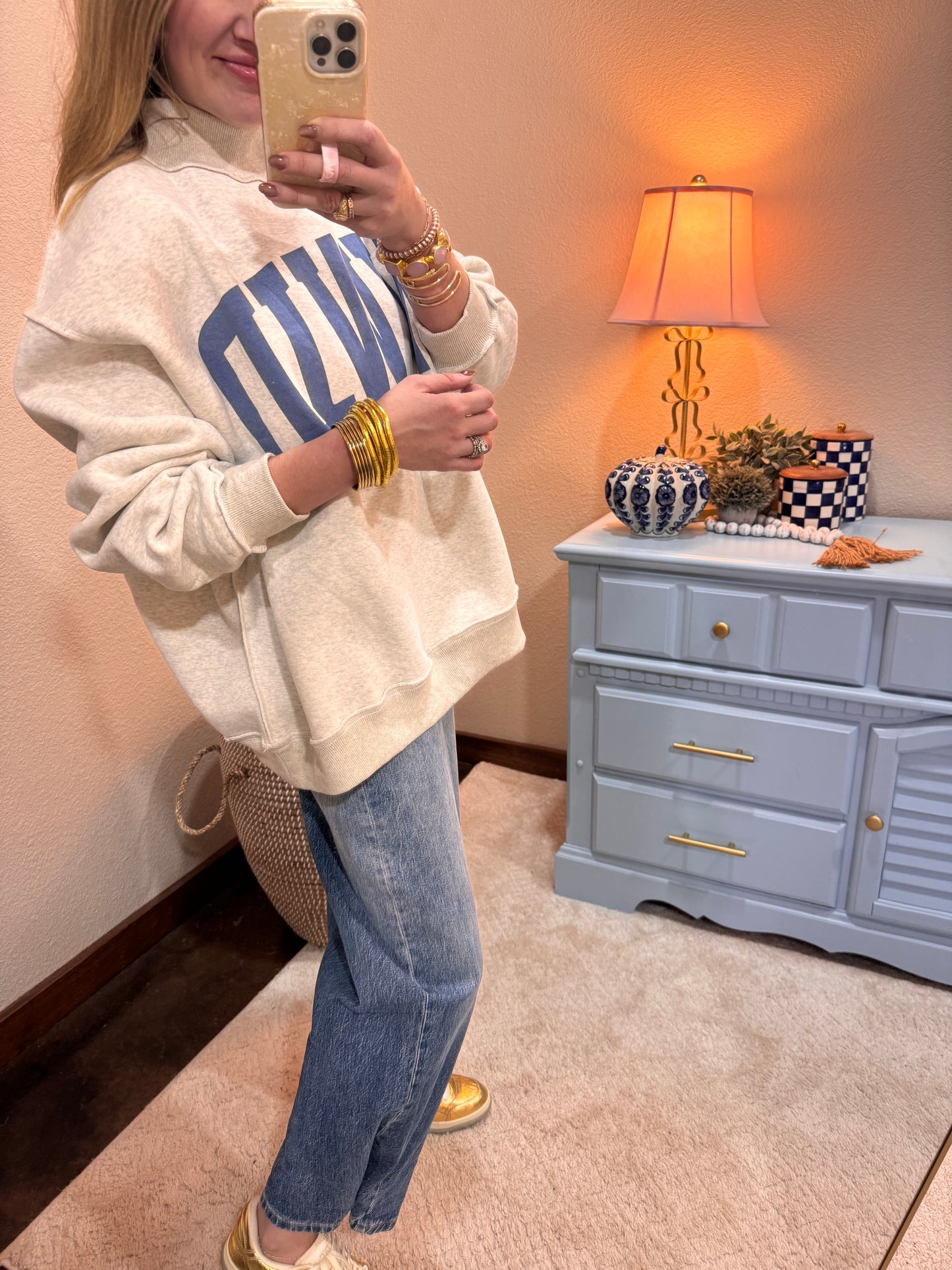 WWJD & AMEN Reversible Mock Neck Pullover