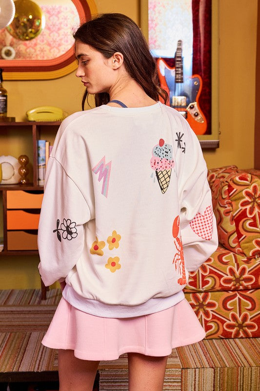 Somebody Loves You Graphic Sweatshirt