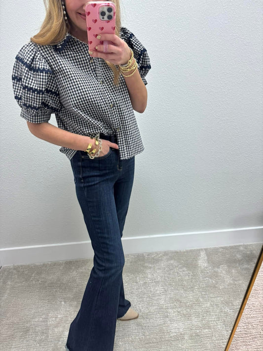 Judy Blue Raw Hem Flare Jeans