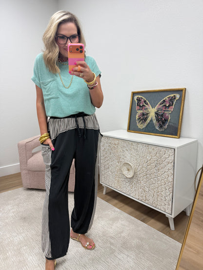 Mint Green Soft Pocket Short Sleeve