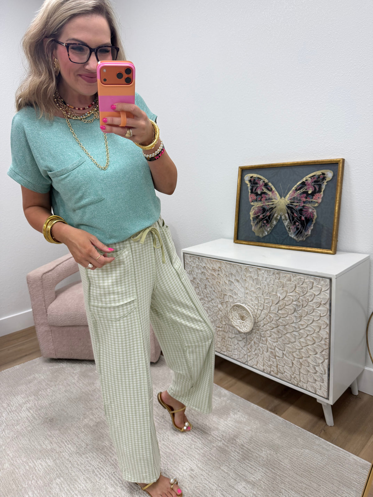 Mint Green Soft Pocket Short Sleeve