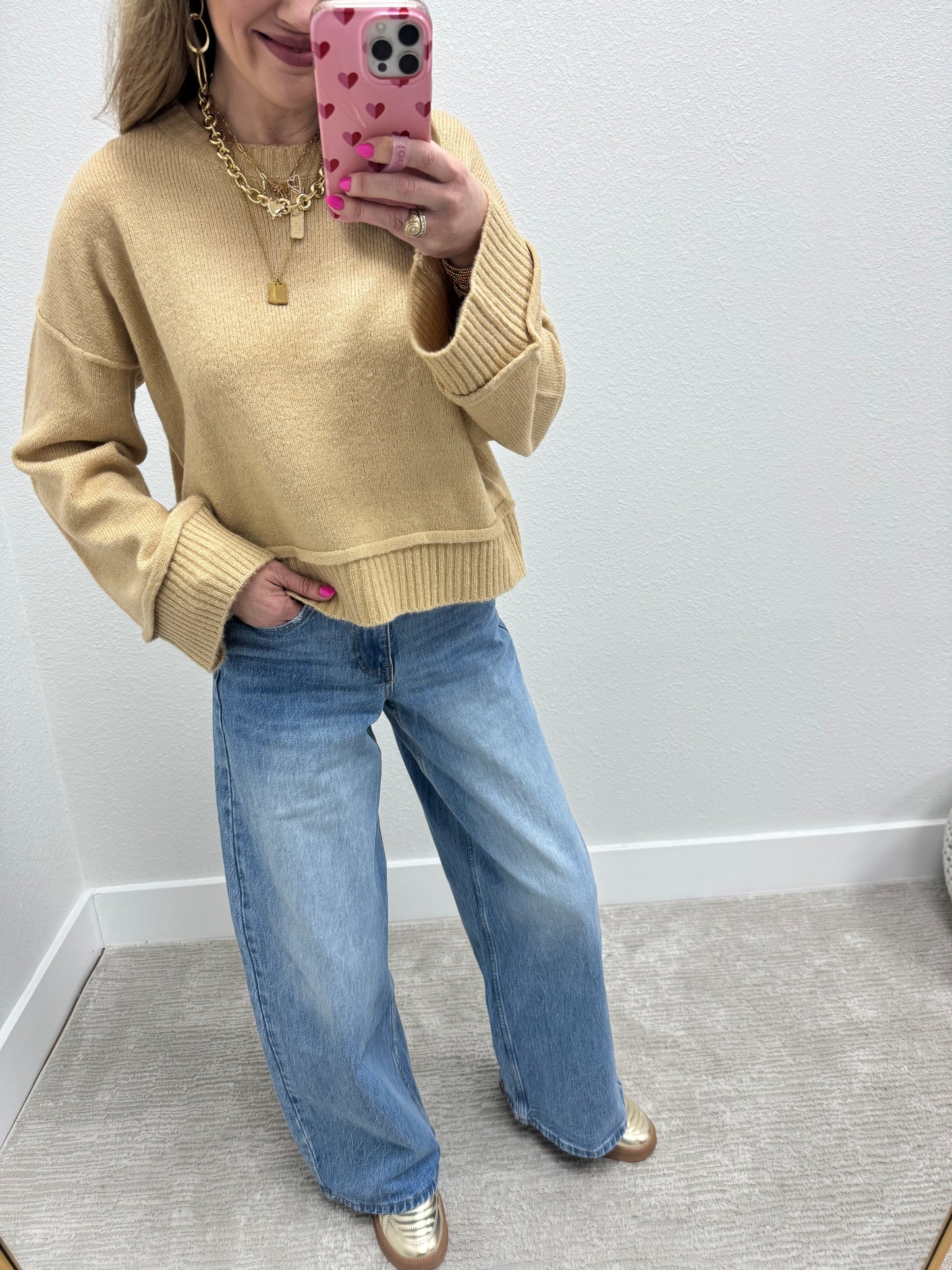 Light Wash High Rise Wide Leg Jean FS