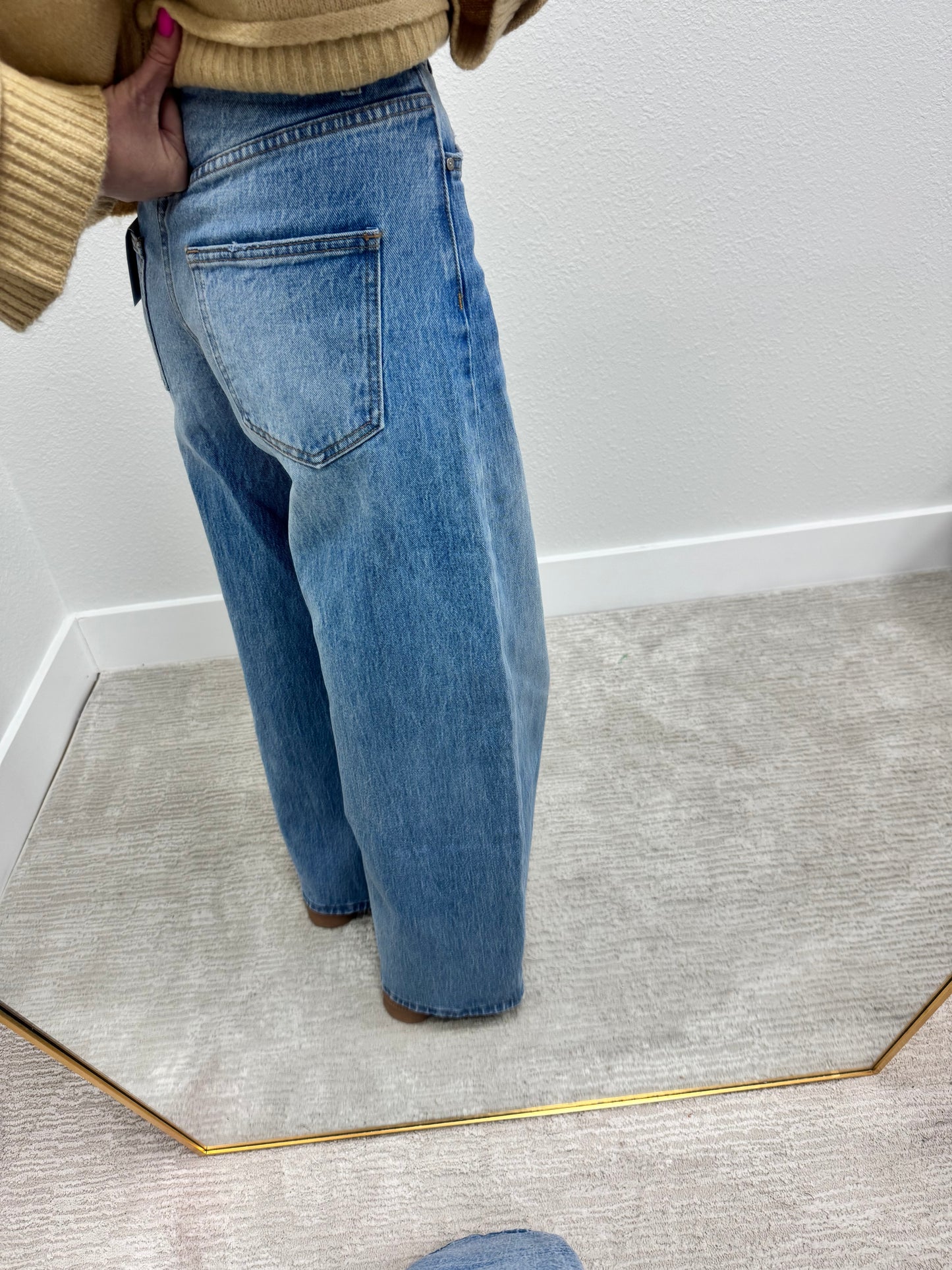 Light Wash High Rise Wide Leg Jean FS