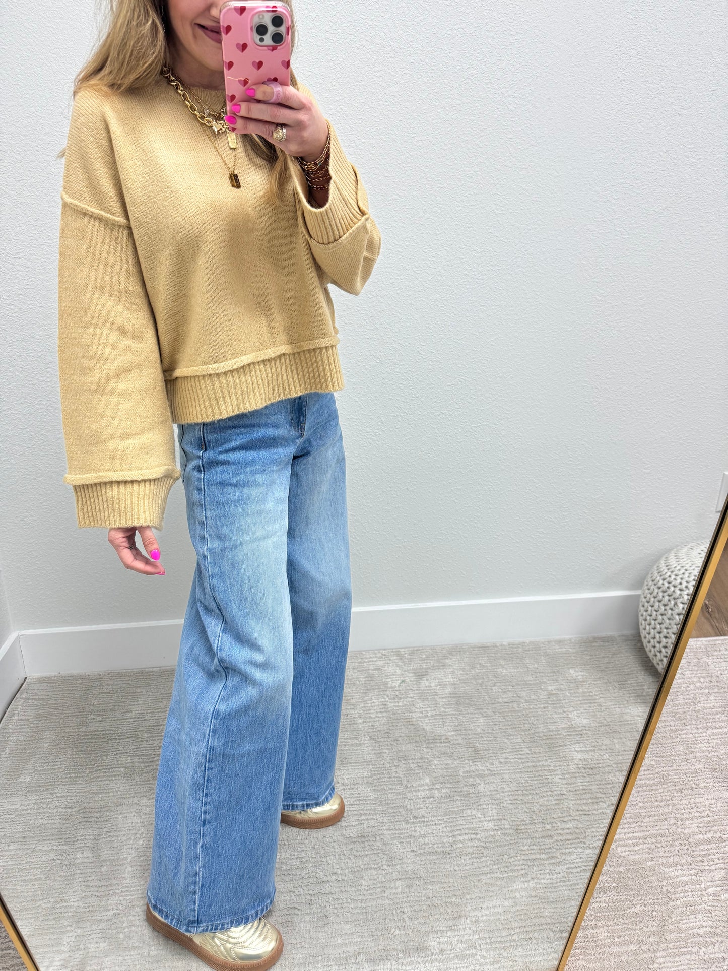 Light Wash High Rise Wide Leg Jean FS