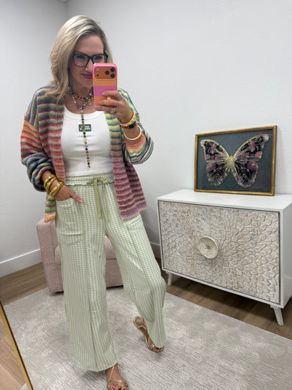Multi Color Open Cardigan