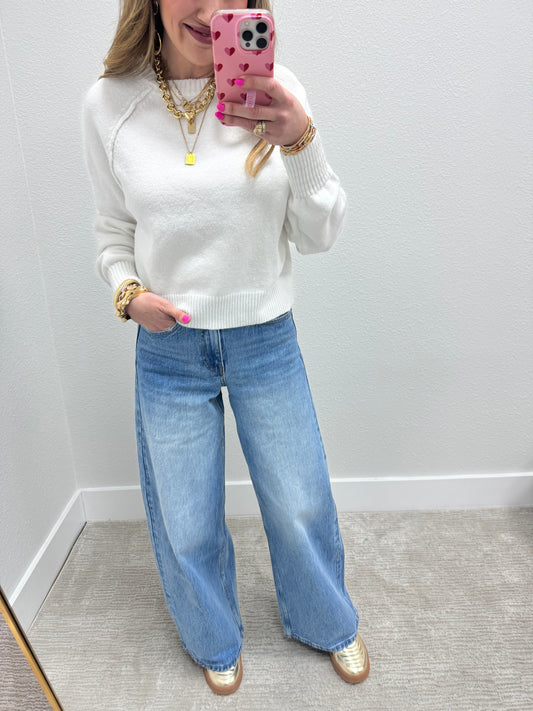 Light Wash High Rise Wide Leg Jean FS