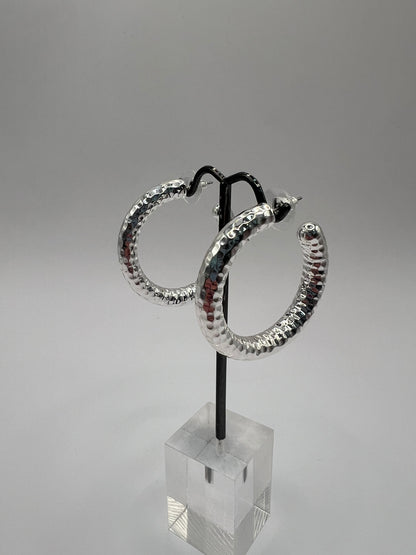 Chunky Textured Hoops (Gold and Silver) FS
