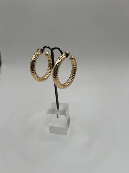 Chunky Textured Hoops (Gold and Silver) FS