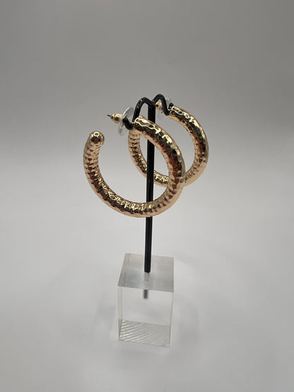 Chunky Textured Hoops (Gold and Silver) FS