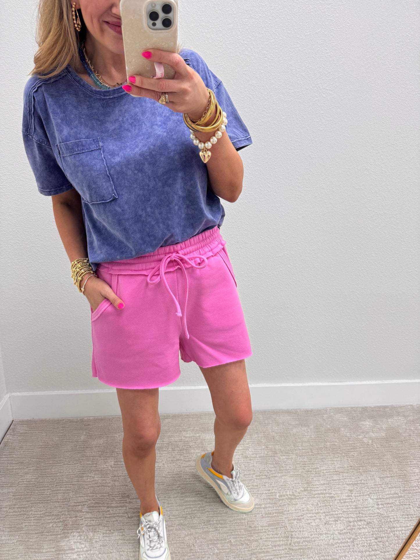 Blue Washed Round Neck