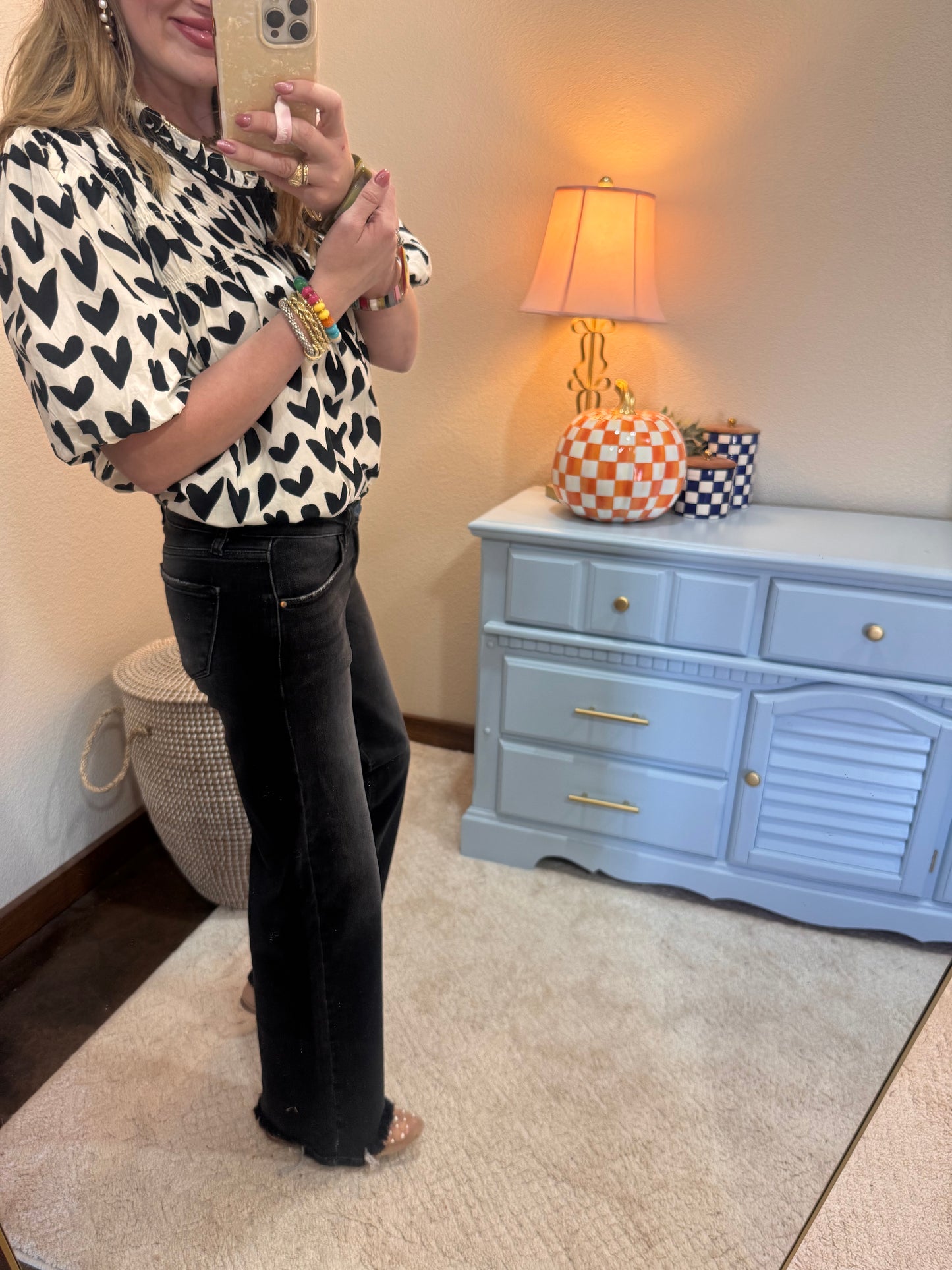 Risen Black Low Rise Wide Leg Jeans