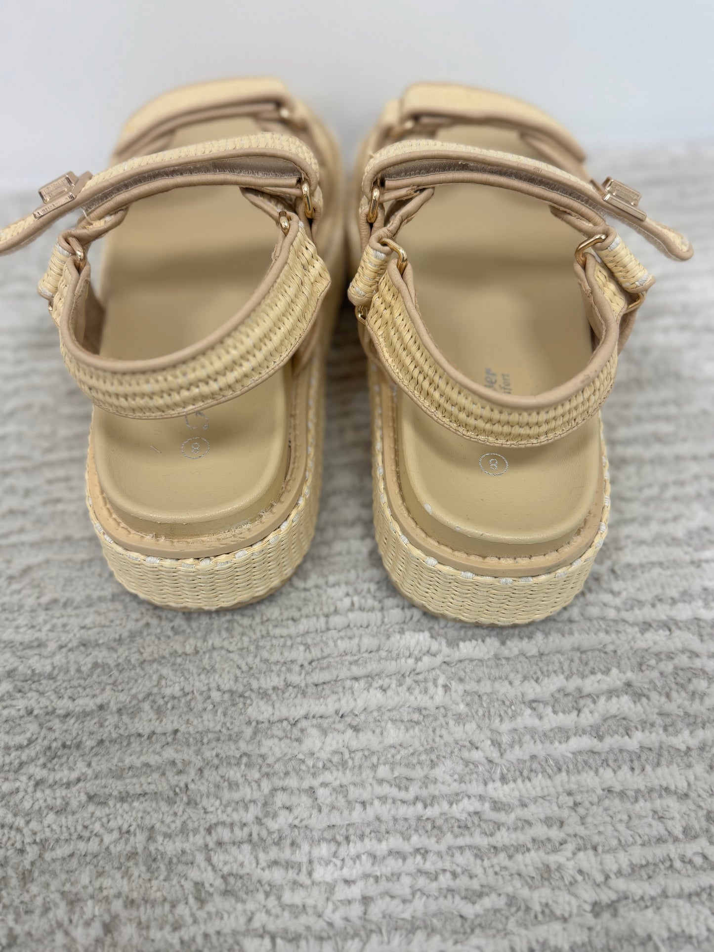 Raffia Strap Wedge Sandal