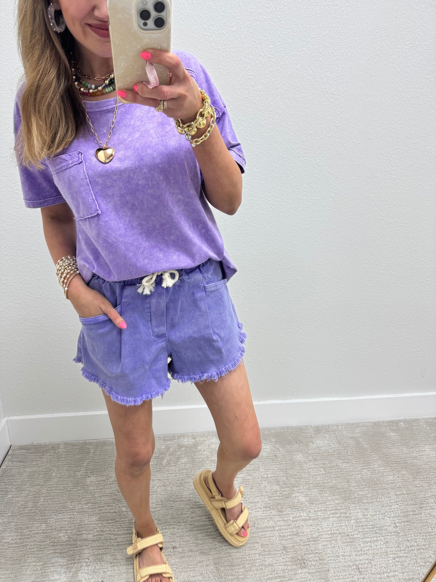 Violet Washed Round Neck
