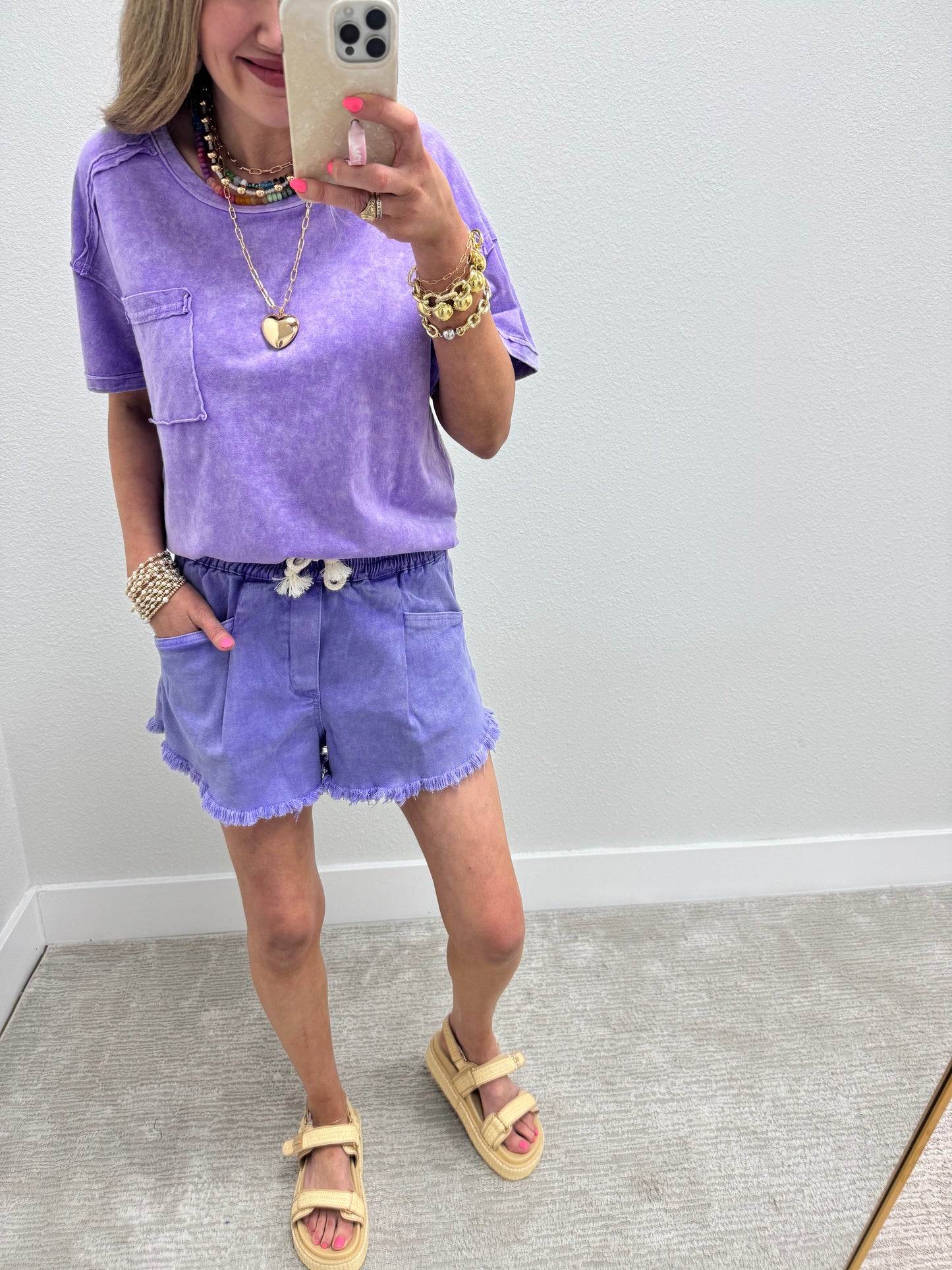 Violet Washed Round Neck