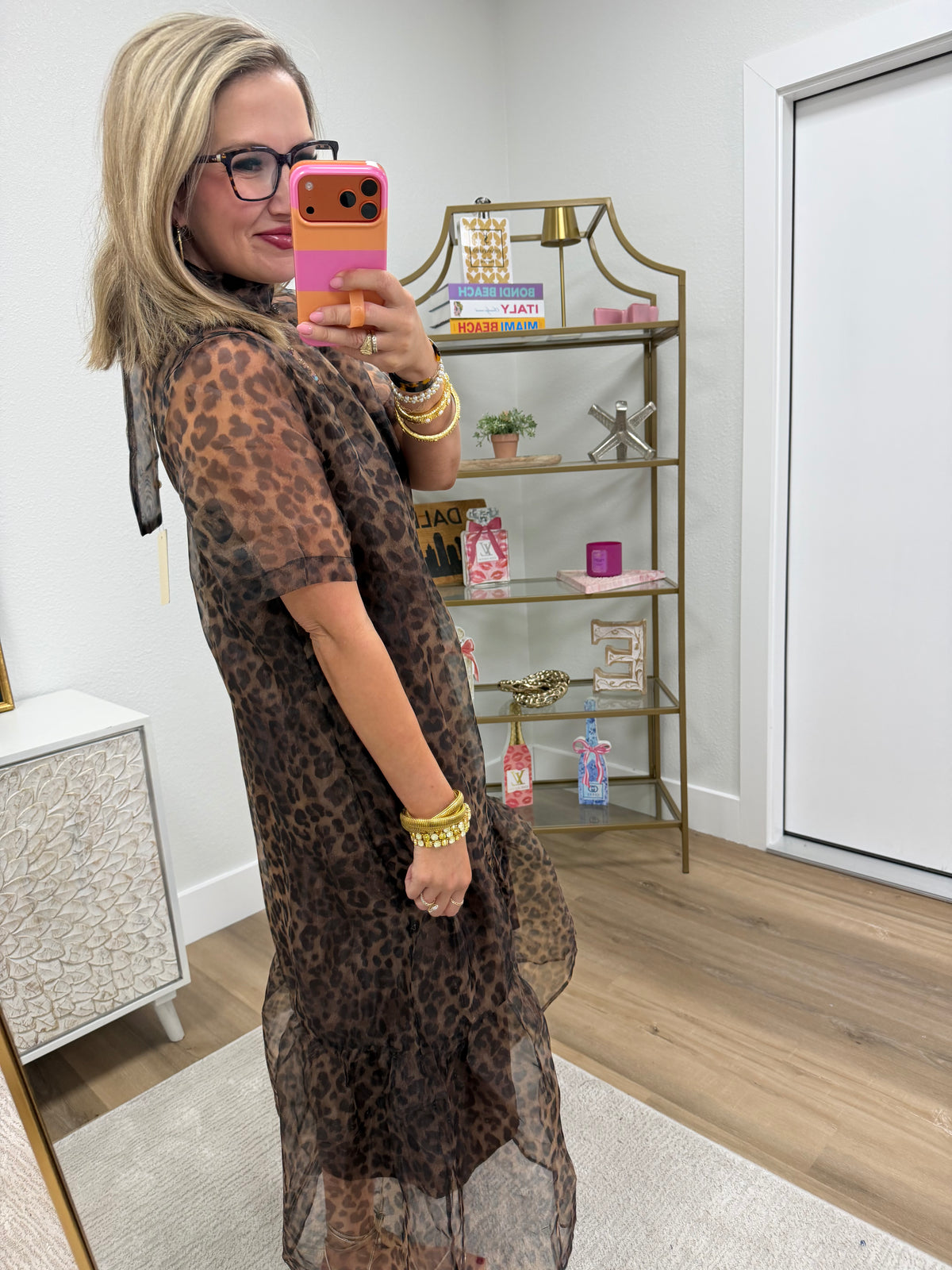 Leopard Print Chifon Style Dress