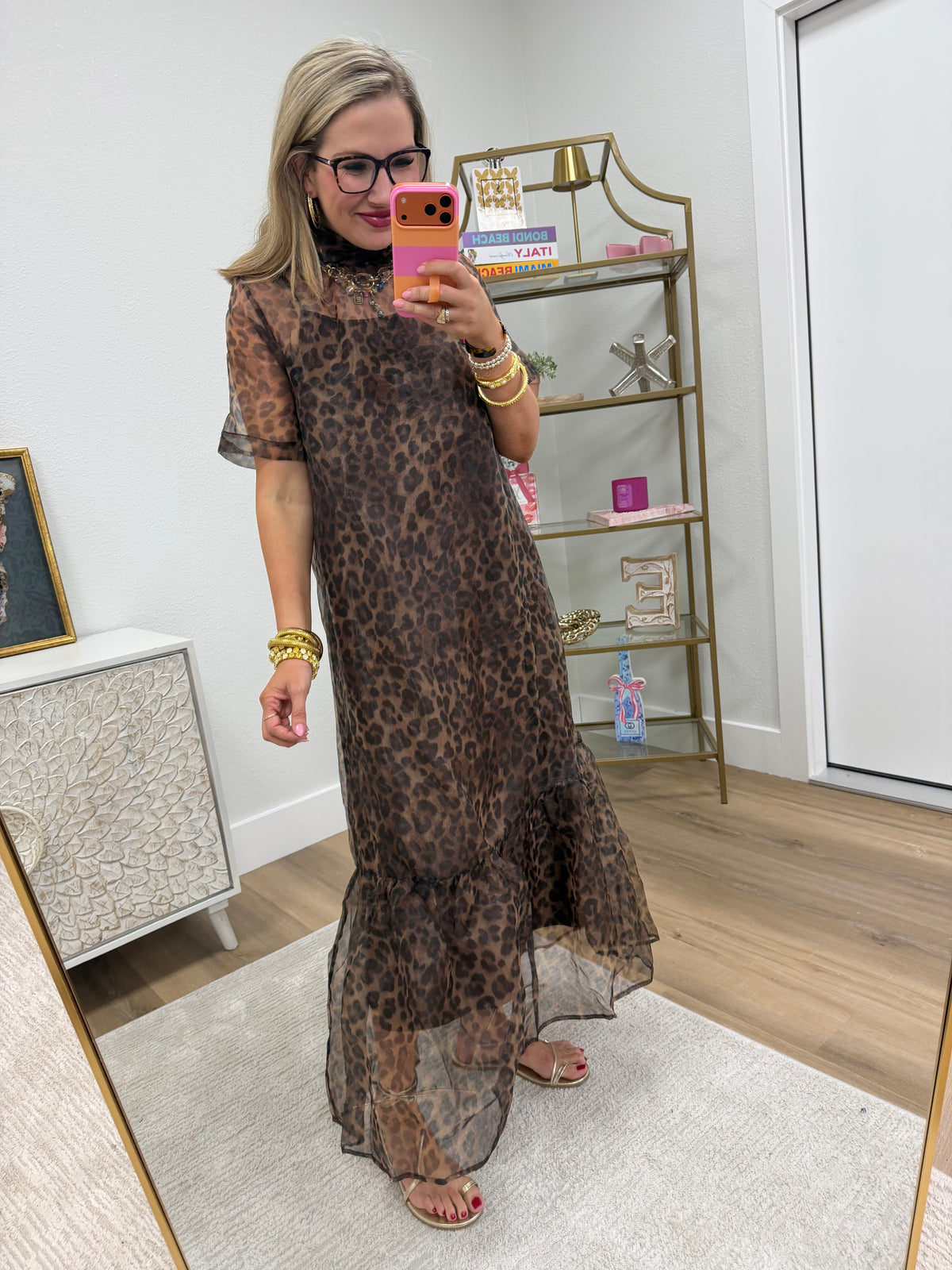 Leopard Print Chifon Style Dress
