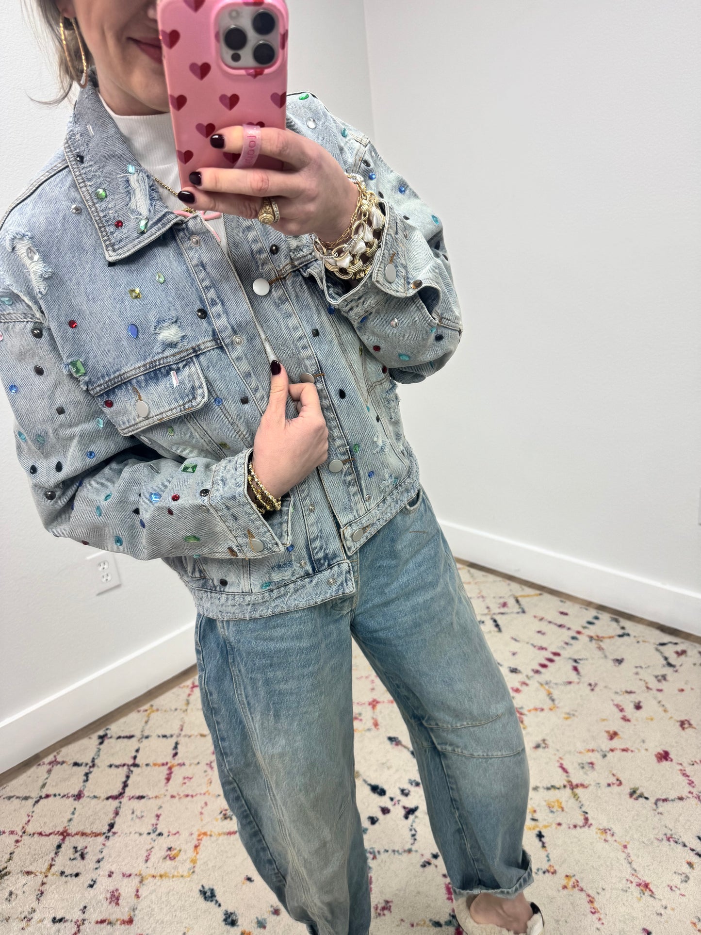 Jeweled Denim Jacket