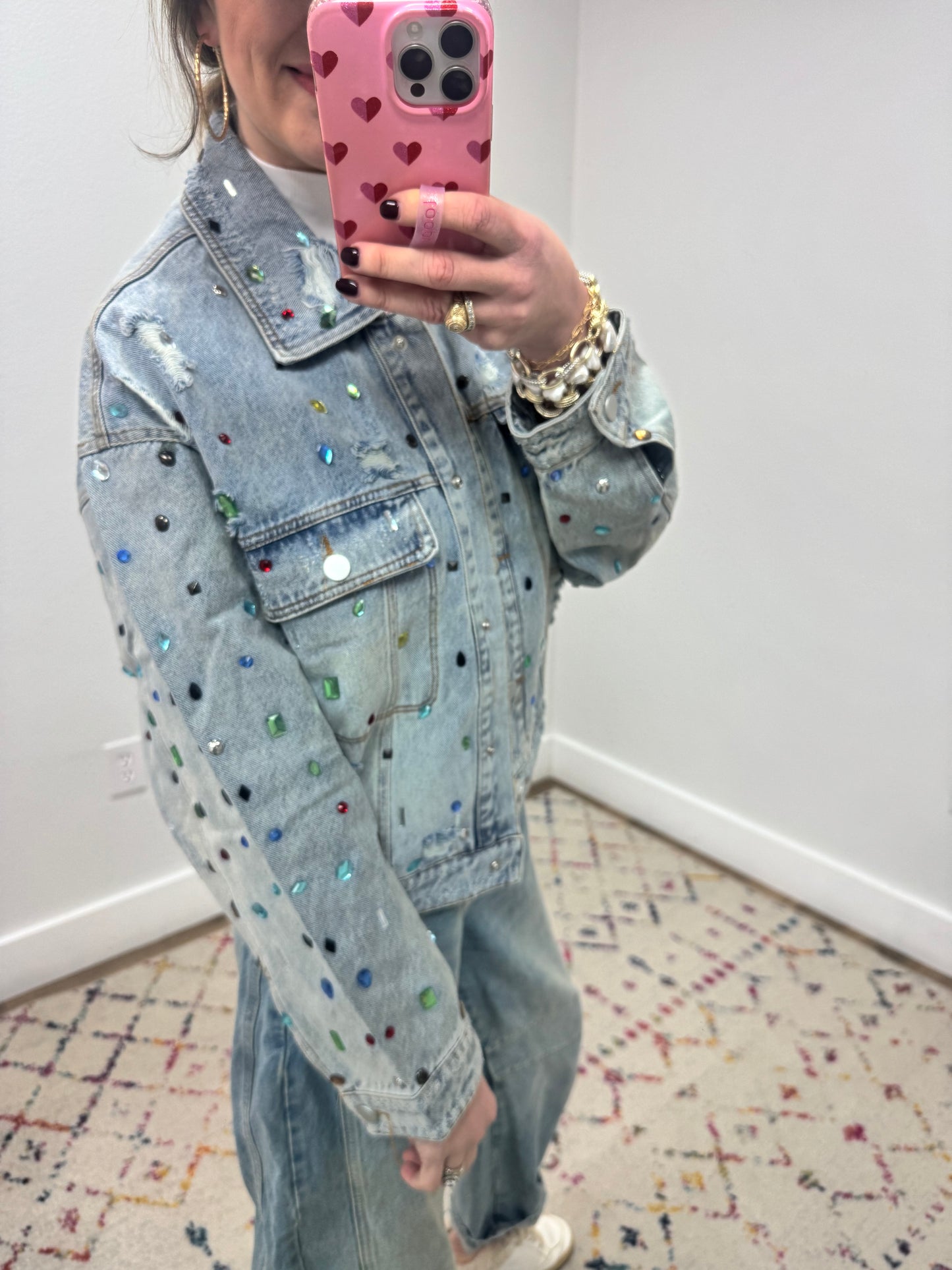 Jeweled Denim Jacket