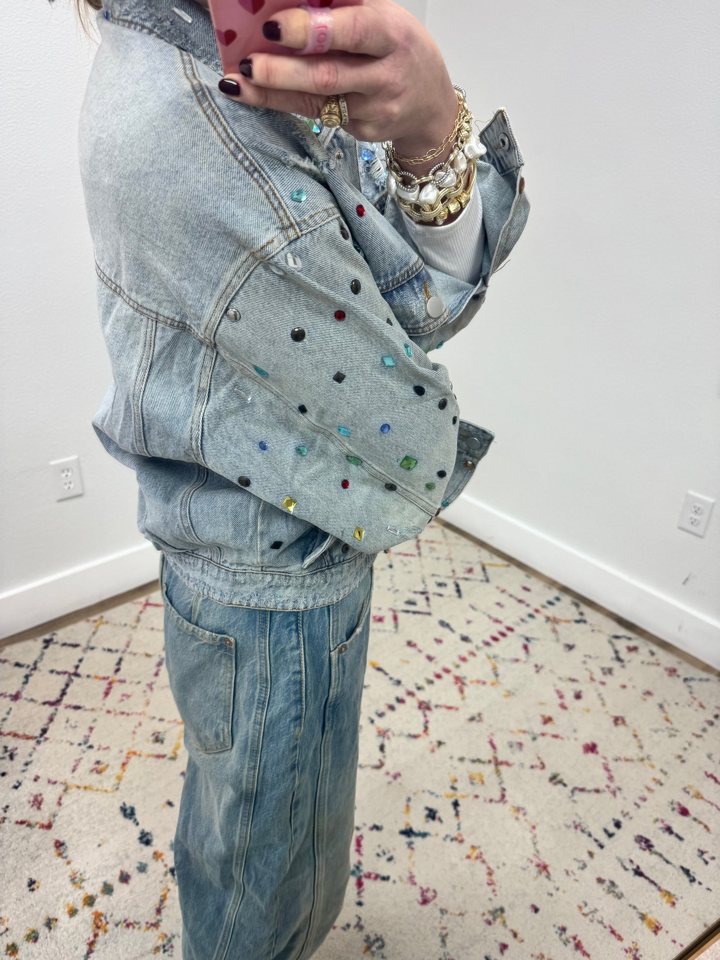 Jeweled Denim Jacket