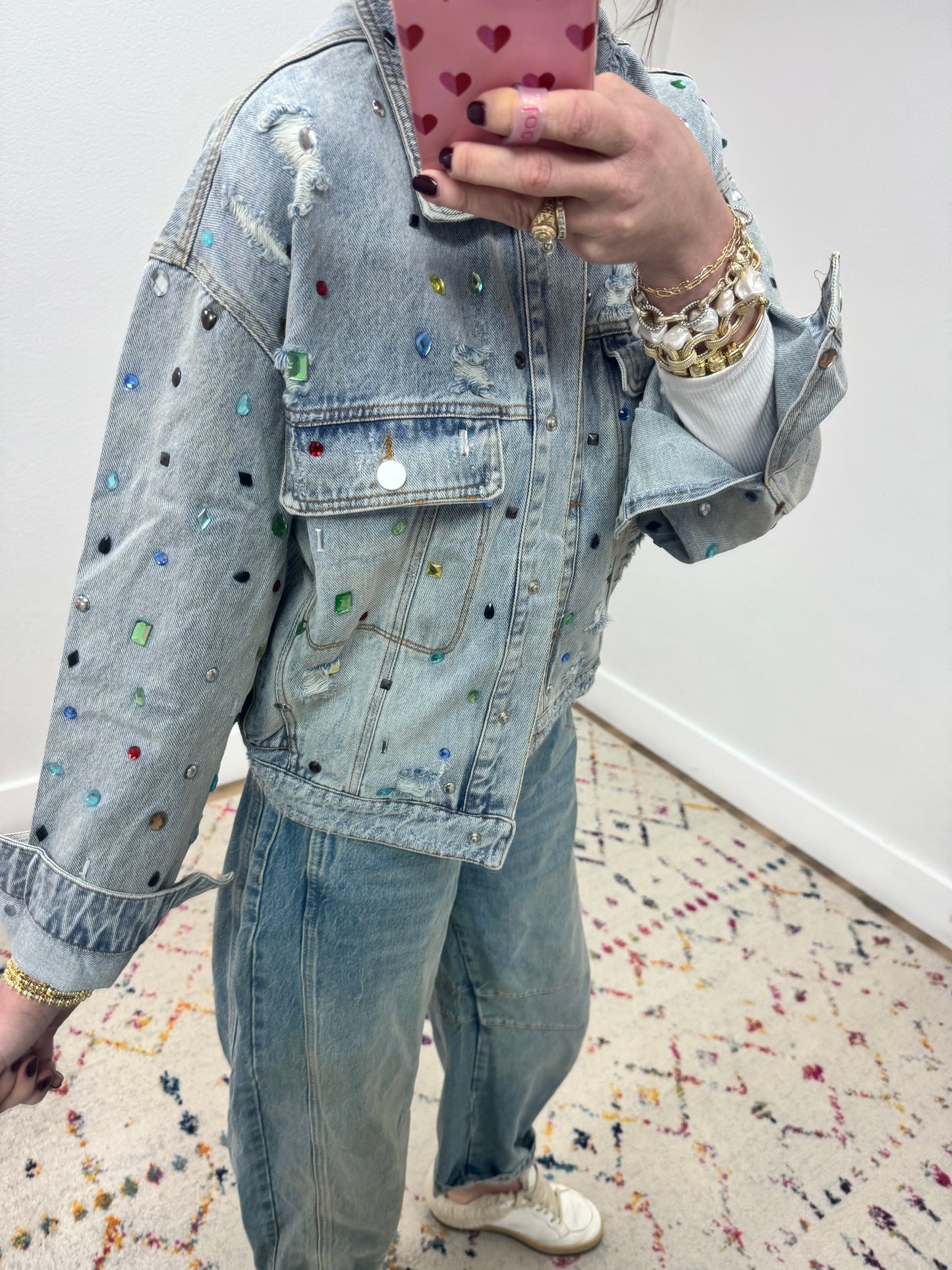 Jeweled Denim Jacket