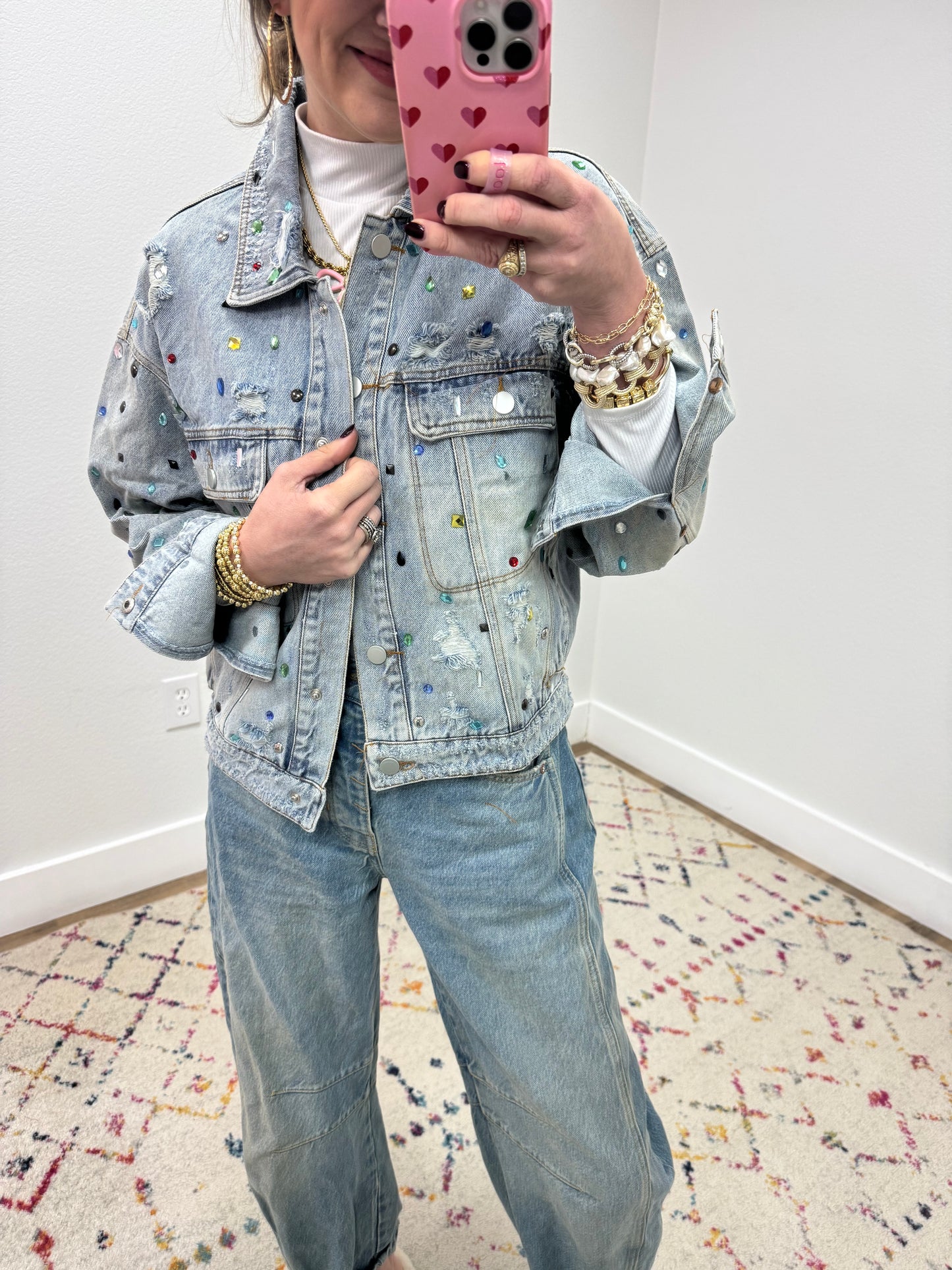 Jeweled Denim Jacket