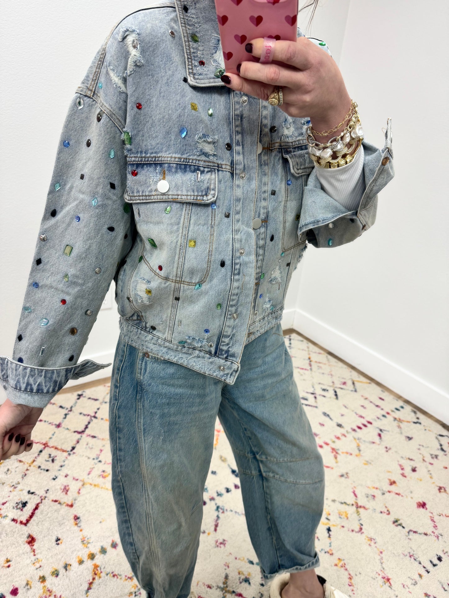 Jeweled Denim Jacket
