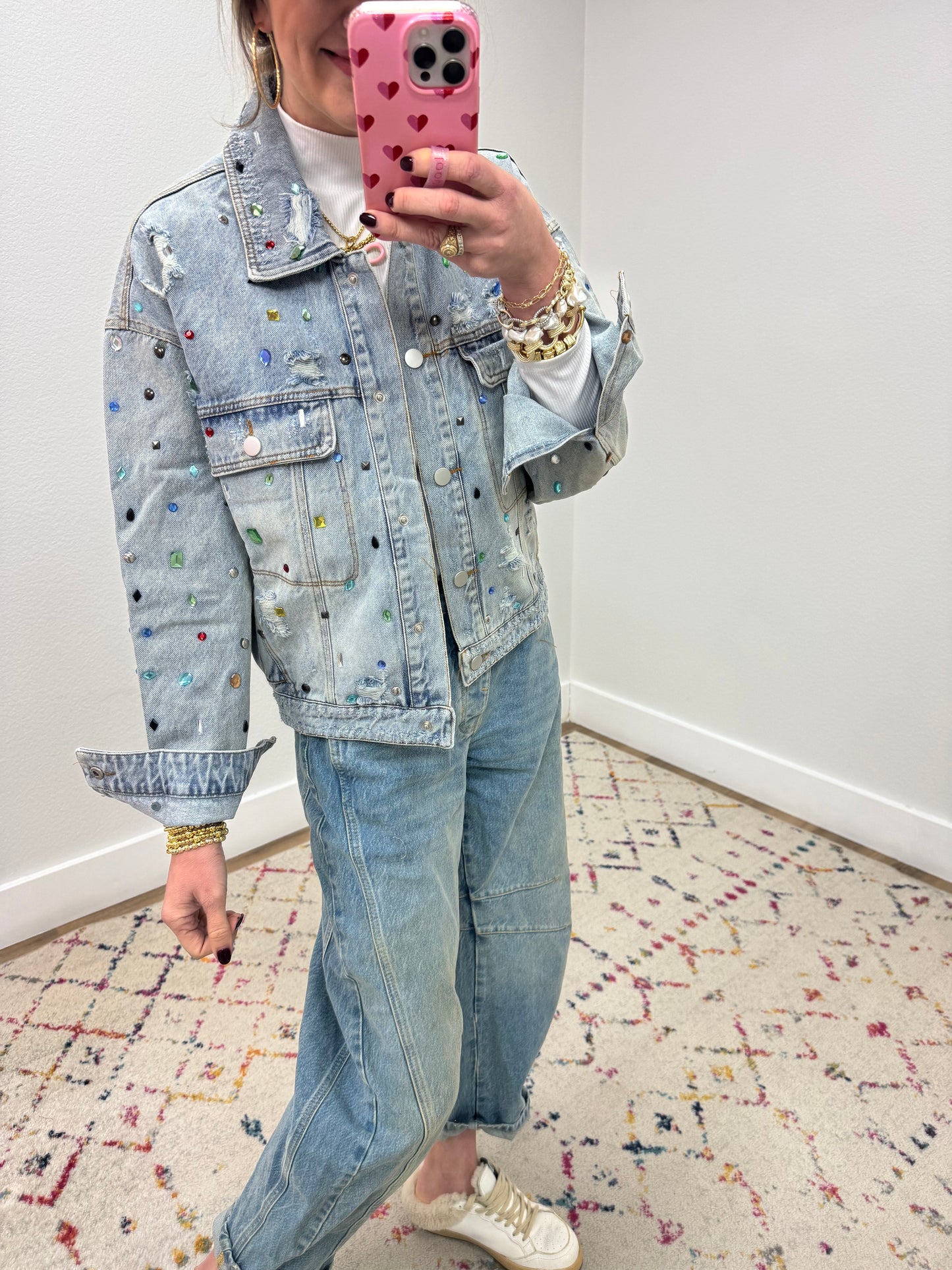 Jeweled Denim Jacket