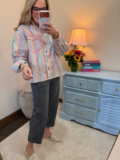 Queen of Sparkles Rainbow Stripe Set