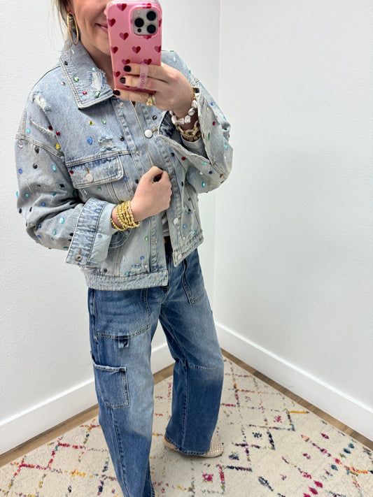 Jeweled Denim Jacket