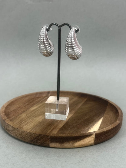 Shell Swirl Studs (Silver and Gold)