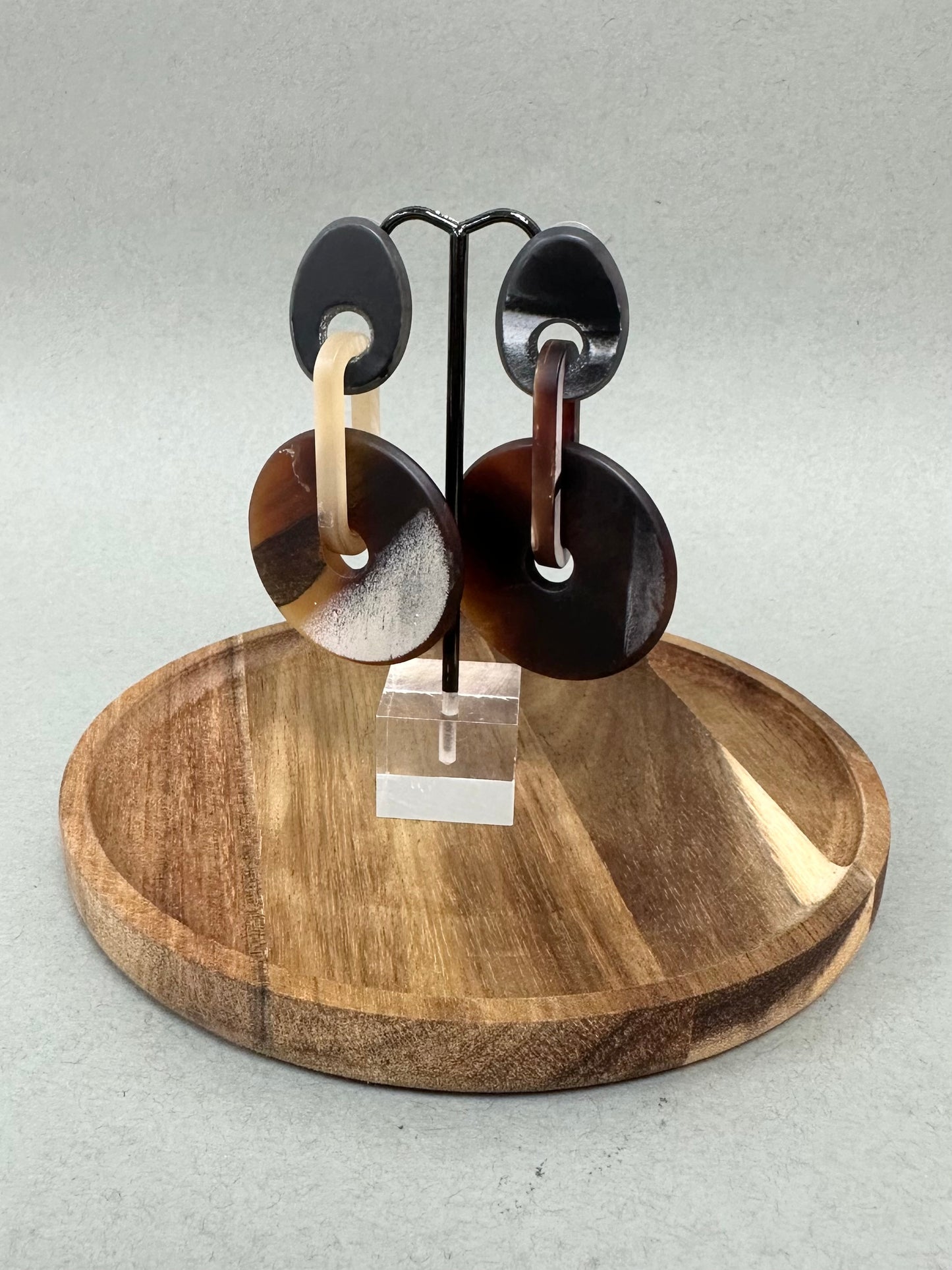 Earthy Circle Dangles