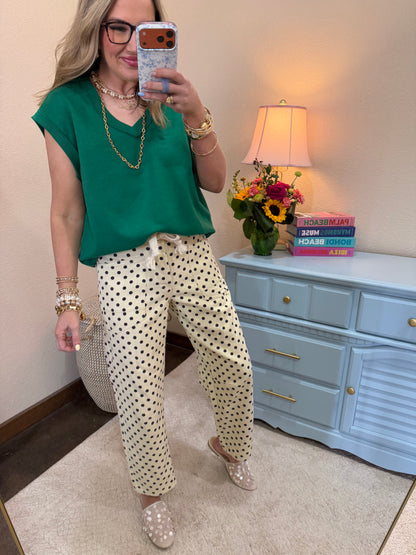 Green French Terry Vest Top