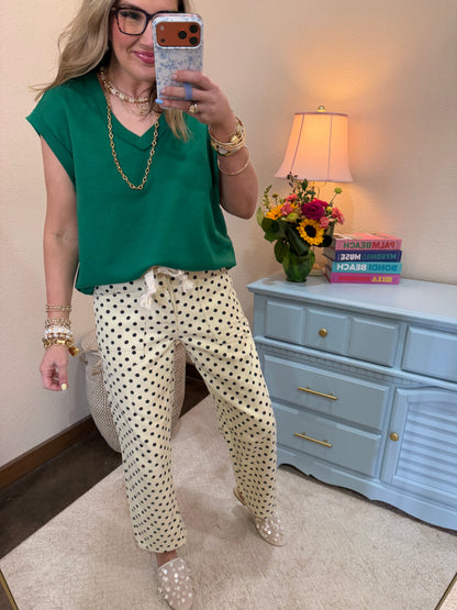 Green French Terry Vest Top