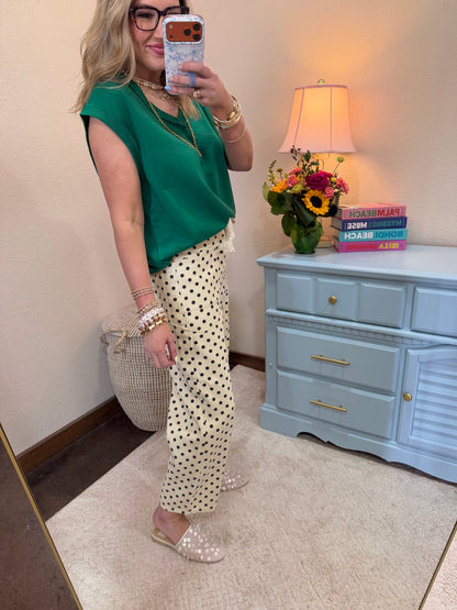 Green French Terry Vest Top