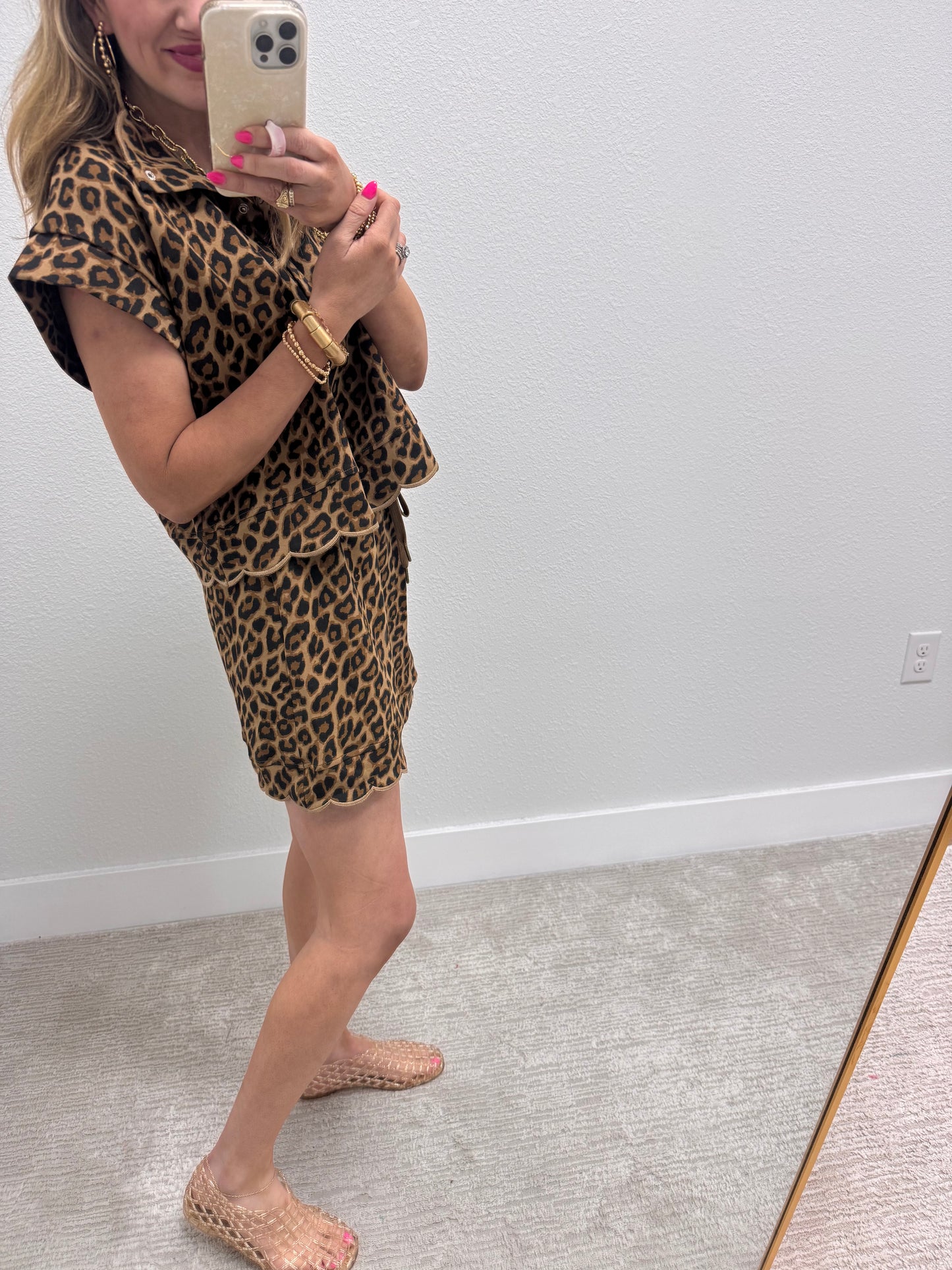 Leopard Two Piece Skort Set