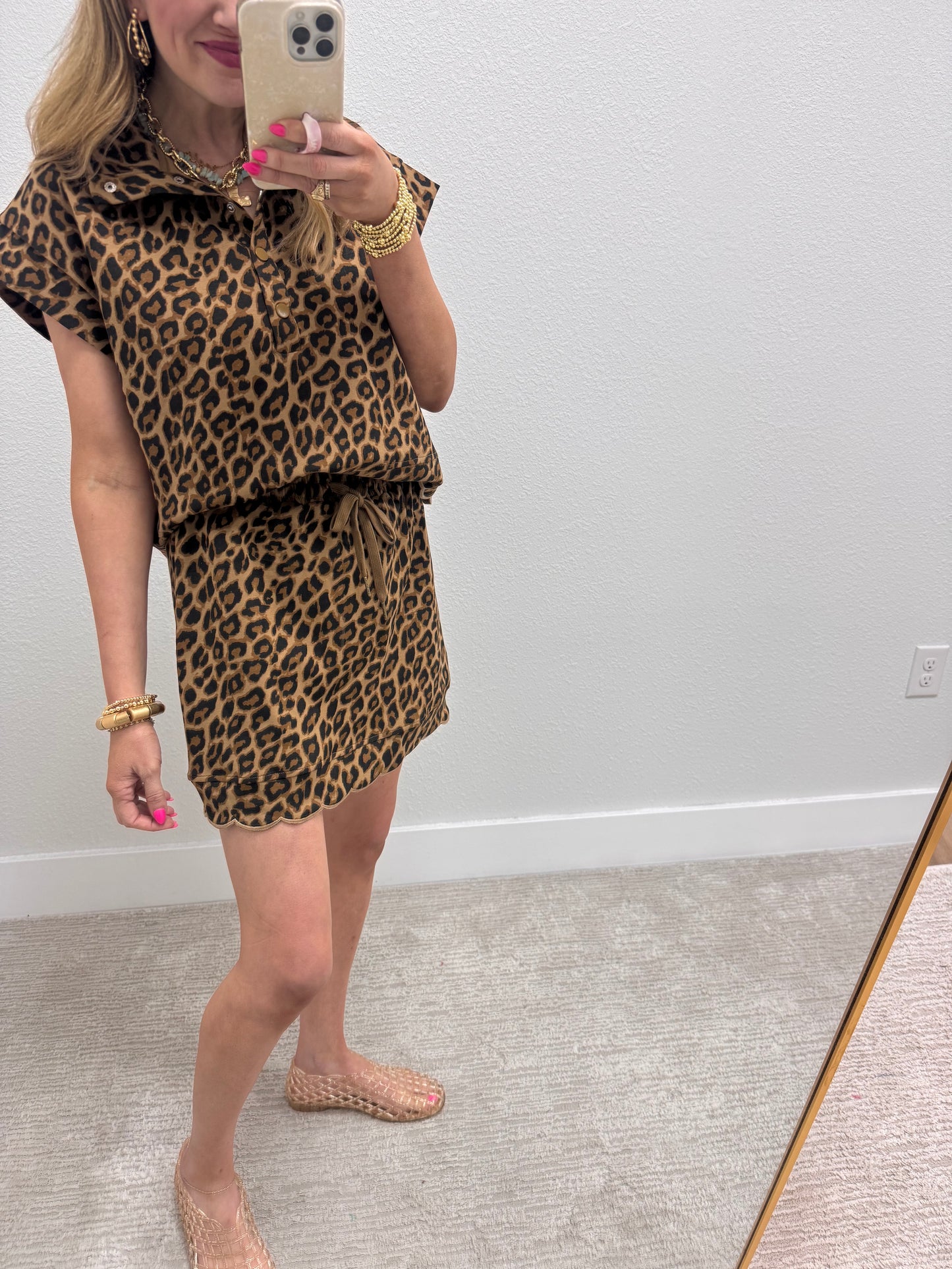 Leopard Two Piece Skort Set