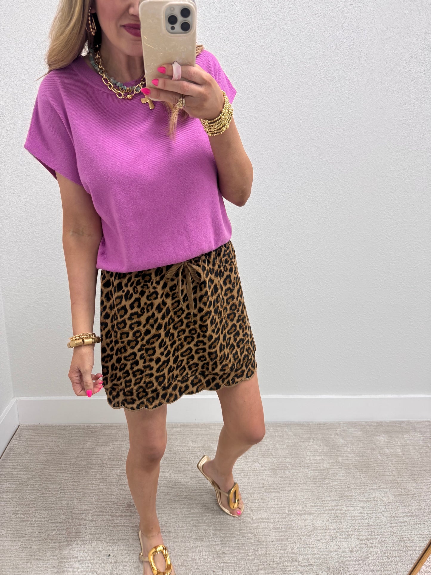 Leopard Two Piece Skort Set