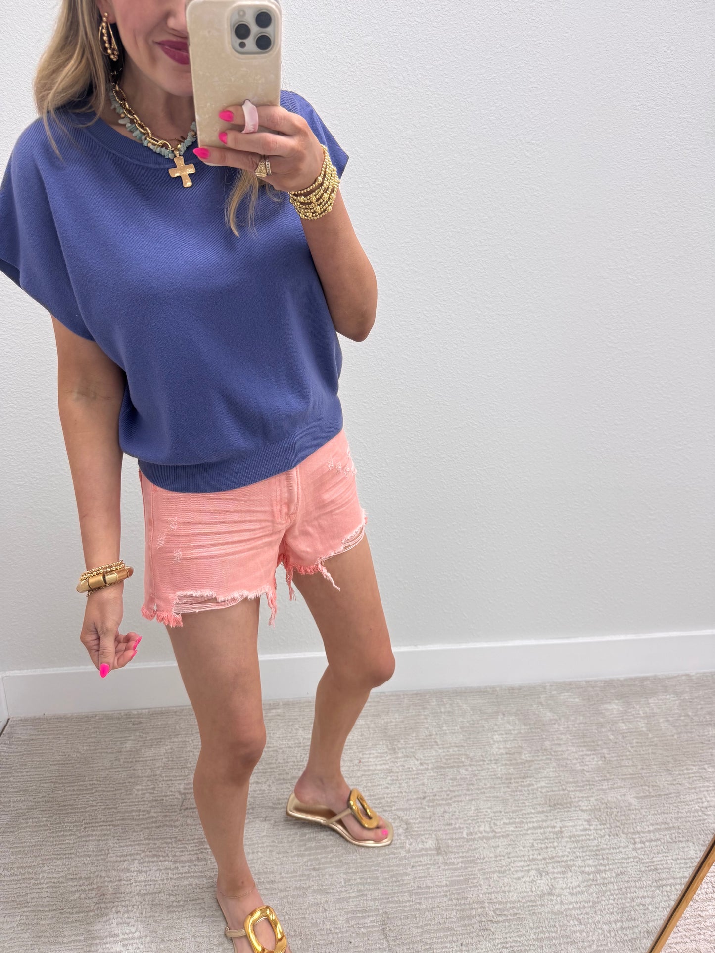 Marlin Round Neck Dolman Sleeve Top FS