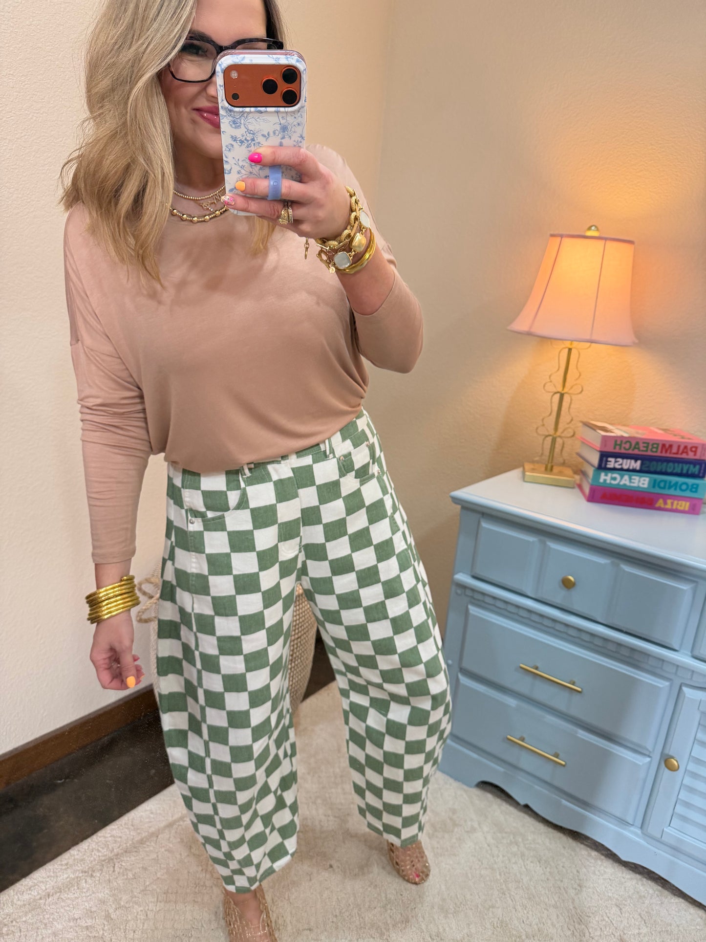 Tan Luxe Basic Long Sleeve Top