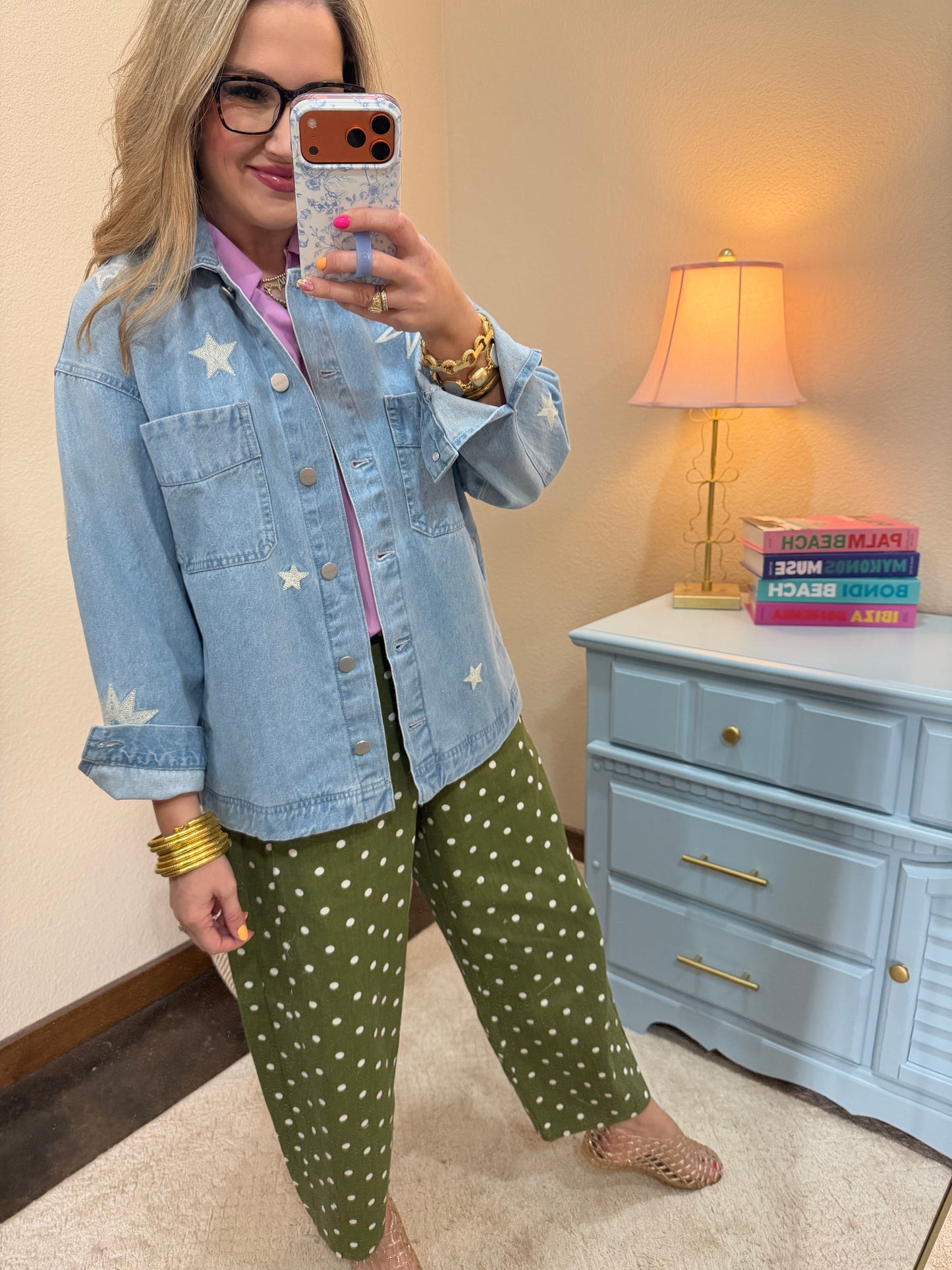 Risen Star Embroidered Over-sized Jacket